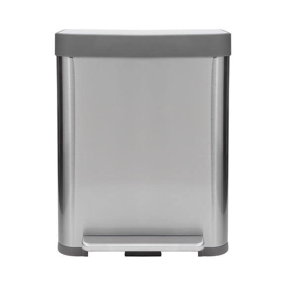 Bote De Basura De Acero Inoxidable Home Styles 50 L Plateado