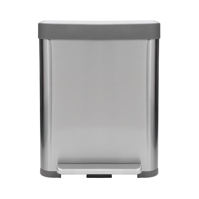 Bote De Basura De Acero Inoxidable Home Styles 50 L Plateado