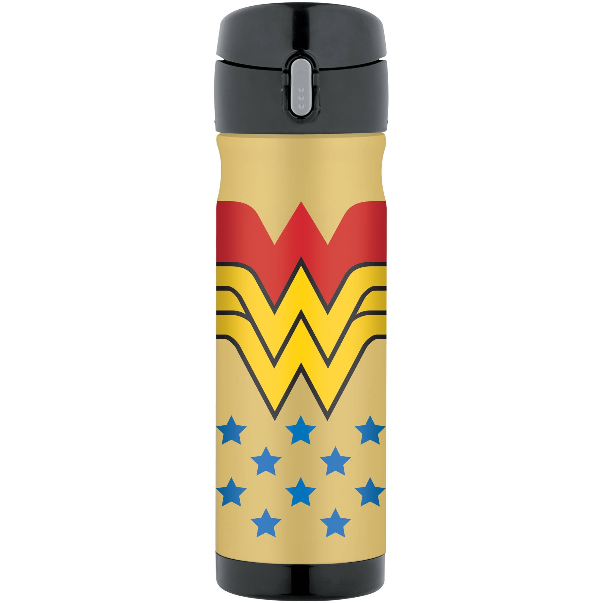 THERMOS Vacuum Insulated Stainless Steel Direct Drink Beverage Bottle, 16-Ounce, Wonder Woman by Thermos