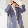 thumbnail image 3 of Maydear Women's Autumn Woolen Coat, Medium-length Style Double-Faced Wool Coat Loose Woolen Jacket, 3 of 5