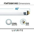 thumbnail image 3 of Luxrite 30-Pack F54T5/841/HO 54W 46 Inch T5 Fluorescent Tube 4100K Cool White 4200 Lumens G5 Mini Bi-Pin Base, 3 of 4