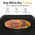 thumbnail image 6 of Sunvivi 22 Quart Electric Turkey Roaster Oven with Visible Glass Lid, Removable Pan & Rack, Stainless Steel,Red, 6 of 8