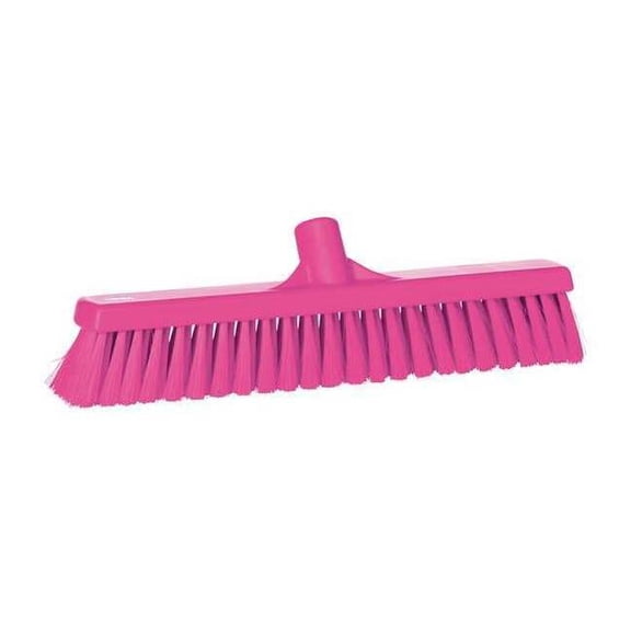 Vikan 16 in Sweep Face Broom Head, Medium, Synthetic, Pink 31791