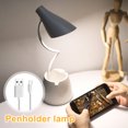 thumbnail image 2 of Muyoka MTFun LED Portalápices Luz con portalápices Control táctil Lámpara de mesa de cuello de cisne flexible 3 modos de iluminación con batería de 2000 mAh para dormitorio Sala de estudio Dormitorio Muyoka Hogar, 2 of 7