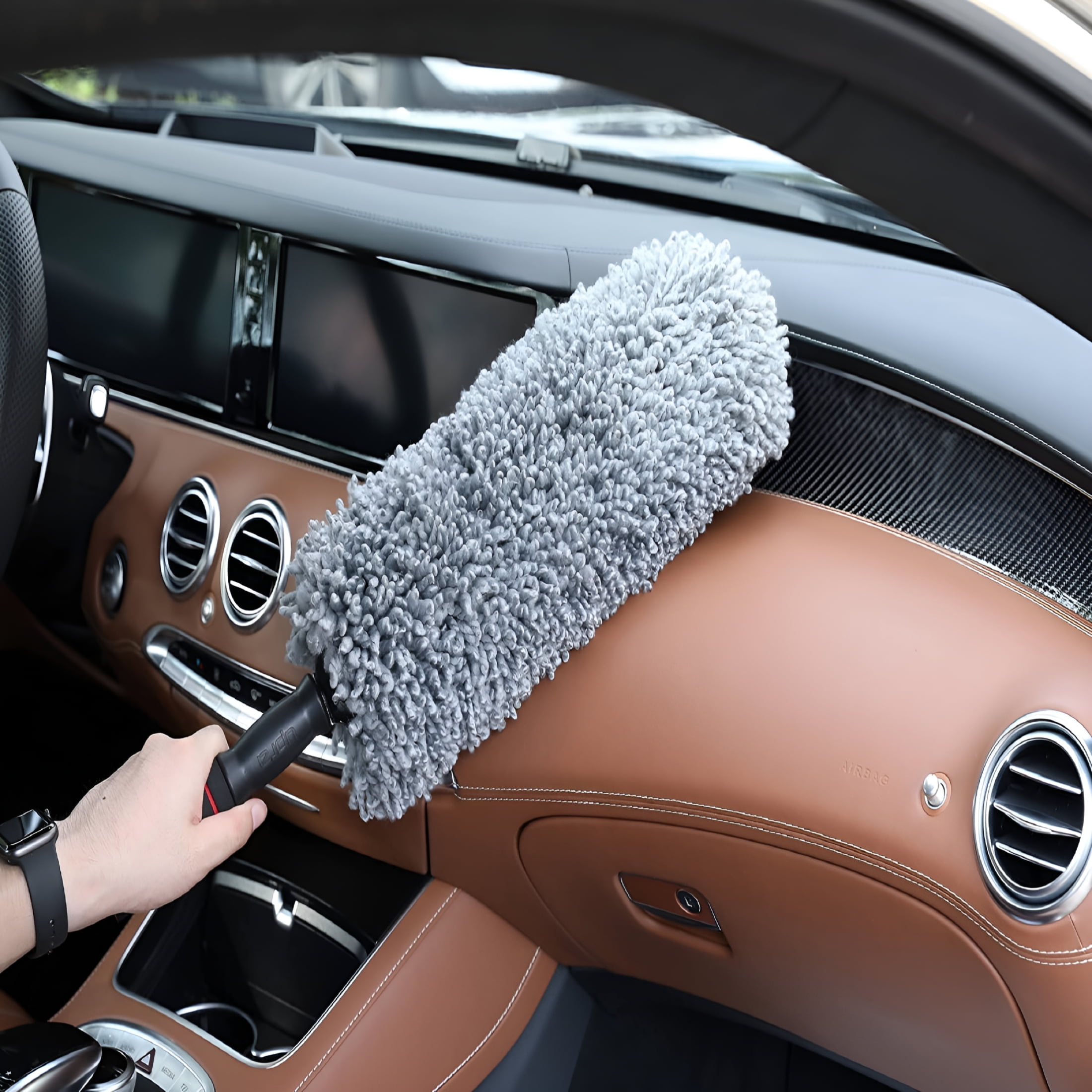 ACDANC 2026 New Set of 4 Ultimate Car Duster Kit,Best Microfiber Multipurpose Duster,Interior&Exterior Cleaning Tools,Dashboard Detailing Brush,Scratch Lint Free,Pollen Removing,Extendable Handle,Rv