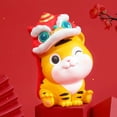 thumbnail image 2 of Hucha con forma de cerdito y estatua de animal, adorno para el hogar o la oficina. Use sombrero, 2 of 6