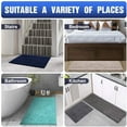 thumbnail image 2 of Soft Chenille Bathroom Rugs 17"x24" Absorbent Shaggy Bath Mat Washable Plush Bathroom Floor Mat, Navy Blue, 2 of 9