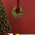 thumbnail image 4 of Christmas Artificial French Style Pine Wreath With Long Bow Rustic Elegant Christmas Wreath for Front Porch Door Window Wall Kitchen Cabinet Indoor Outdoor Decor, 4 of 7
