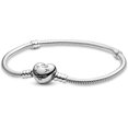 thumbnail image 1 of bracelet en Argent 925, Fermoir Carré en Forme de Cœur, base Chaîne diy, Fermoir Rond 18cm, 1 of 5