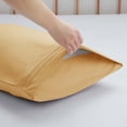 thumbnail image 2 of Nestl Pillow Cases, 1800 Series Luxury Soft Microfiber Queen/Standard Pillow Cases Set of 2 (20"x30"), Breathable & Easy Care Pillow Covers, Camel Gold,, 2 of 6