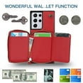 thumbnail image 4 of TECH CIRCLE For Galaxy S9+ Wallet Case,Card Holder Phone Case for Women, Zipper PU Leather Purse Kickstand Folio Flip Case with Crossbody Strap for Samsung Galaxy S9 Plus 6.2" 2018,Red, 4 of 7