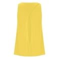 thumbnail image 6 of Wyobmus Womens Cross Backless Tank Tops Casual Sleeveless Open Back Tops Solid Color Cute Round Neck Flowy Shirts Yellow, 6 of 7