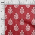 thumbnail image 2 of oneOone Viscose Chiffon Red Fabric Asian Dabu Print Fabric For Sewing Printed Craft Fabric By The Yard 42 Inch Wide, 2 of 5