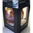 thumbnail image 3 of Polish Art Glass Round Glass Hanging Ornament Amber Wine 3", 3 of 3
