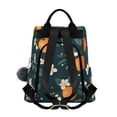 thumbnail image 2 of FORMRS Women's Travel Backpack Purse Anti-Theft Hidden Pockets Casual Shoulder Bag, Green Floral Oranges, 2 of 7