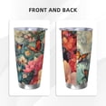 thumbnail image 3 of Lsque Butterflies In Blooming Garden Pattern 20oz Car Cup with Lid and Straw, Insulated Coffee Cup with Straw Topper, Spill Proof Travel Coffee Mug, Stainless Steel Tumble-Straw Three-piece Set, 3 of 8