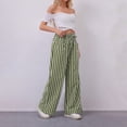 thumbnail image 4 of ZenCart Women Long Pants Low-rise Elastic Waist Adjustable Drawstring Casual Trousers with Pockets Loose Fit Wide Leg Pants, 4 of 8