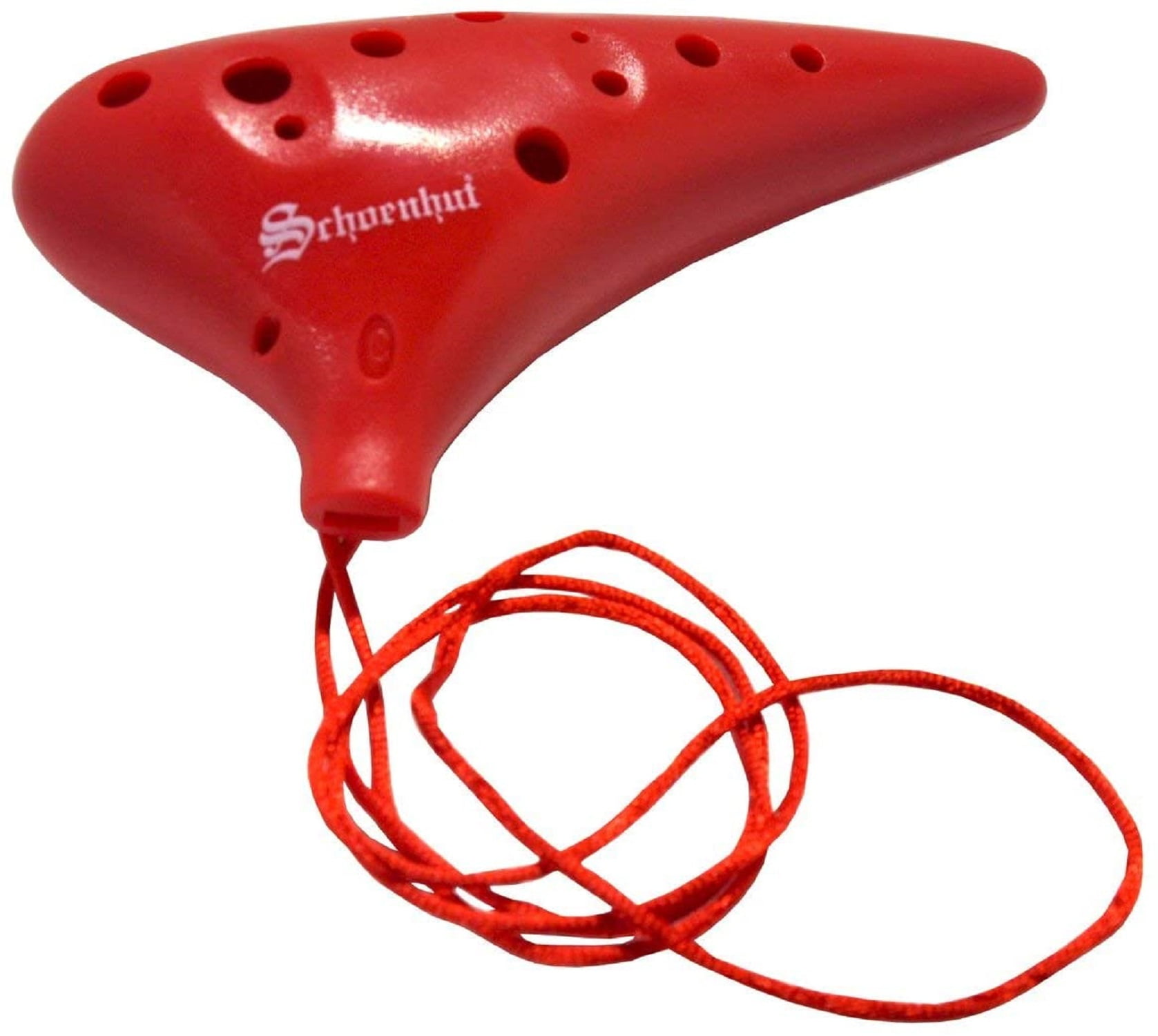 Schoenhut Red Ocarina Wind Instrument Stringed Pianos Incorporate