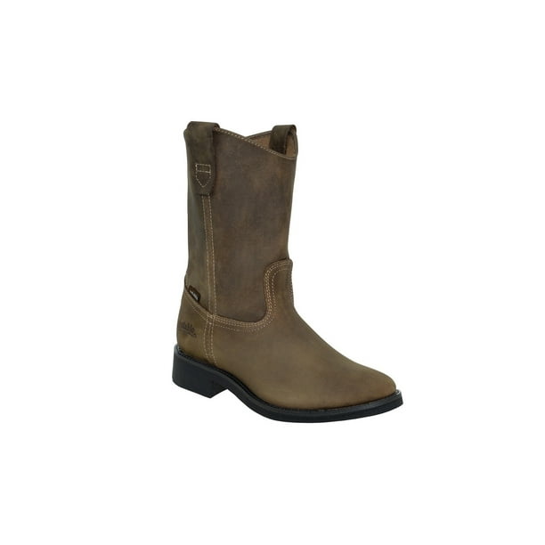 Bota De Trabajo Establo 512 De Piel Con Tacón Caballero Color Tan