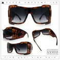 thumbnail image 2 of XXL Curved Wrap Around Rectangular Thick Arm Sport Plastic Sunglasses, 2 of 8