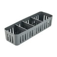 thumbnail image 2 of Simplify 2 Pack Slim Stackable Organizer Bin with Adjustable Dividers 12.5 L x 4 W in Grey, 2 of 6