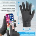 thumbnail image 7 of EALLCO 4 Piece Winter Warm Set Warm Knit Beanie Hat Touchscreen Gloves Cozy Thick Scarf with Thick Socks for Men, 7 of 7