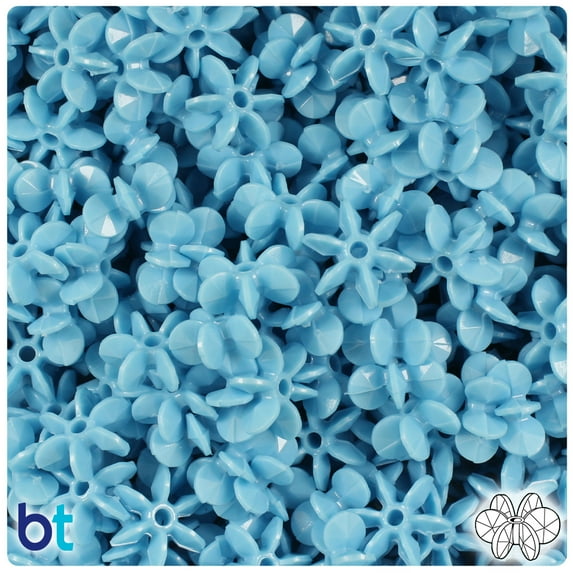 BeadTin Baby Blue Opaque 12mm SunBurst Craft Beads (450pcs)