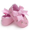 thumbnail image 5 of Baby Girls Flats with Embroidered Floral, Bow Princess Dress Shoes Anti-Slip Infant Crib First Walkers Shoes, 5 of 5