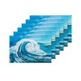 thumbnail image 4 of MKHERT Watercolor Blue Sea Water Wave Placemats Table Mats for Dining Room Kitchen Table Decoration 12x18 inch,Set of 6, 4 of 4