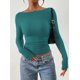 thumbnail image 3 of Remera PRETTYGARDEN 2025 Crop Top de Manga Larga con Frunces Talle M, 3 of 8