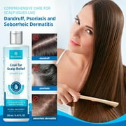 RoyceDerm Coal Tar Dandruff Shampoo: Extra Strength 2% Coal Tar Extract Medicated Gel for Rapid Scalp Hair Relief targets dandruff, psoriasis, and seborrheic dermatitis, Hydrating & Natural Fragrance