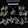 thumbnail image 4 of Flatfoosie New A-Z Cursive Initial Letter Name Pendant Necklace For Women Simple Rope Chain Letter Necklace Fashion Jewelry Gift, 4 of 5