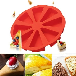 Evjurcn Pack of 2 Silicone Cake Scone Pan Silicone Cake Moulds for Baking 8 Cavity Non-Stick Food Grade Silicone Triangle Cake Mold Cornbread Pan