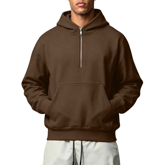 Ceisia Men Waffle Knit Stand Collar Full Zip Fleece Jacket Loose Fit Long Sleeve Pocket Daily Casual Outer Coat Gift