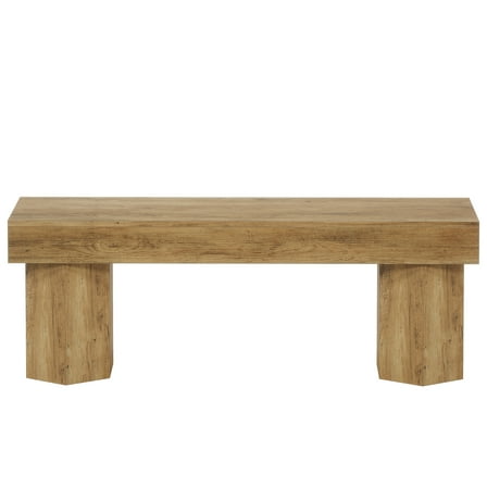 Tribesigns Wooden Entryway Bench, 41" Farmhouse Indoor End of Bed Bench, Long Dining Seat for Dining Room, Bedroom, Entry, Mudroom, Easy Assembly