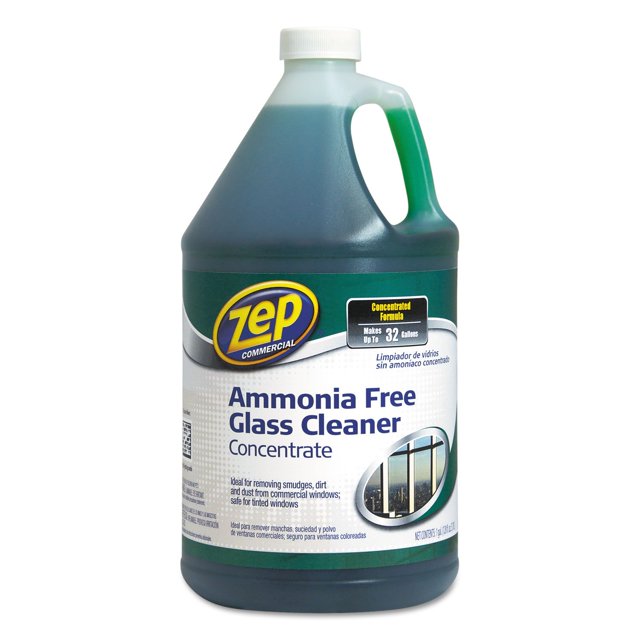 Zep Commercial 1041682 Ammonia-Free Glass Cleaner, Agradable Scent, 1 gal Bottle