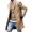 Khaki, variant on Men Wool Coat Winter Trench Outerwear Warm Overcoat Long Sleeve Button Up Jacket