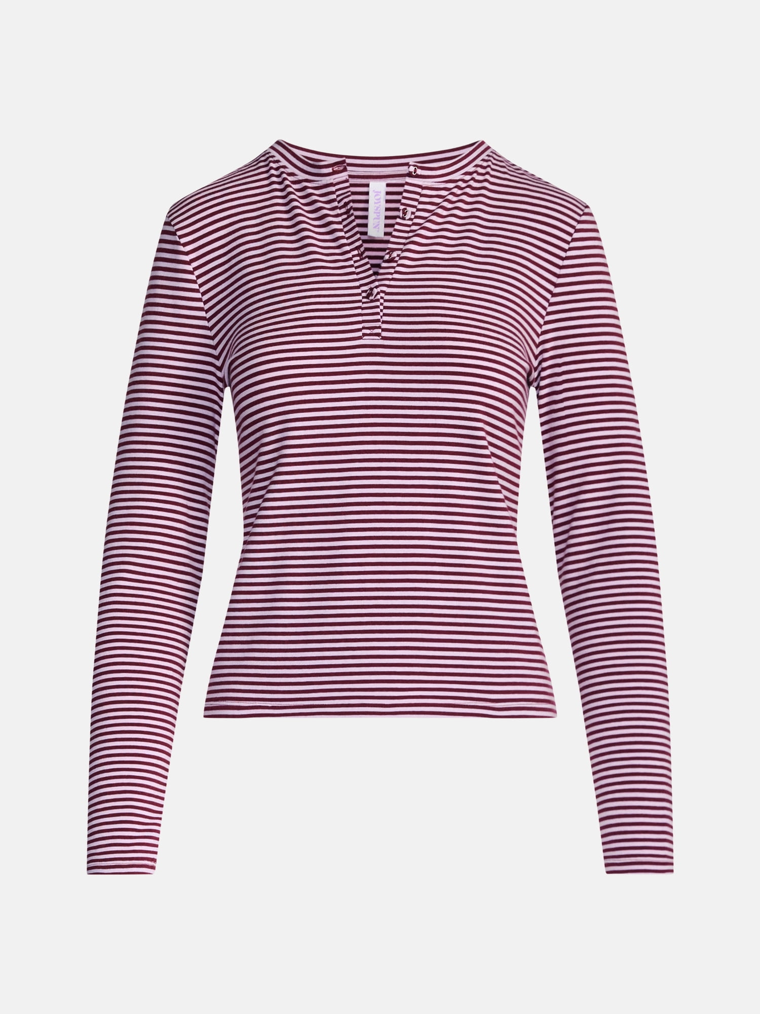 Joyspun Women’s Henley Sleep Top, Sizes S-3X