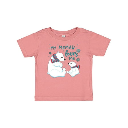 

Inktastic My Memaw Loves Me- cute polar bears Gift Baby Boy or Baby Girl T-Shirt
