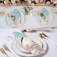 thumbnail image 3 of Easter Cloth Napkins, Colorful Wooden Grain Easter Bunny Eggs Farmhouse Flower Washable and Reusable Dinner Napkins Set of 8, Table Napkin for Kitchen Party Birthday Wedding Hotel 20"x20", 3 of 9
