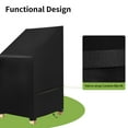 thumbnail image 6 of Patio Swivel Lounge Chair Covers Waterproof, 2 Pack Outdoor Rocking Chair Covers for Patio Lawn Garden Wicker Furniture, 25.5"W x 25.5"L x 47.2"H, Black, 6 of 9