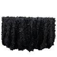 thumbnail image 2 of BalsaCircle 132" Black Leaf Petals Taffeta Round Tablecloth Reception Catering Decorations, 2 of 8