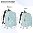 thumbnail image 3 of Naloa Daisies Flowers Canvas Backpack for Men Women Rucksack Casual Travel Daypack College Tote Satchel Bookbag for Teens-Medium, 3 of 7