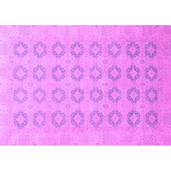 Ahgly Company Indoor Rectangle Oriental Purple Traditional Area Rugs, 5' x 8'