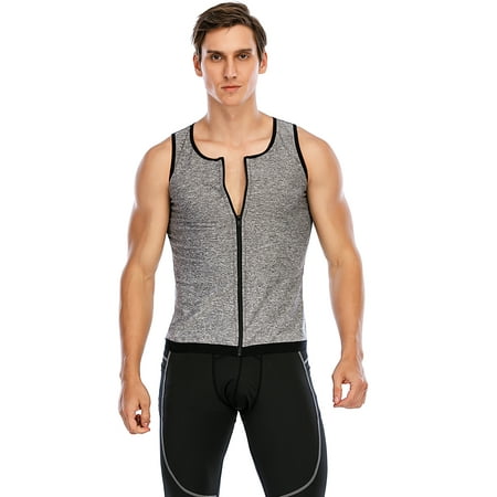 

FANNYC Mens Compression Shirt Slimming Body Shaper Vest Workout Tank Tops Abs Abdomen Undershirts Hot Sweat Sauna Suit Waist Trainer Gym Workout Shapewear Vest