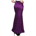thumbnail image 2 of Women‘s Retro Lace-Up Drawstring Tiered Ruffle Maxi Long Mermaid Pencil Skirt, 2 of 6
