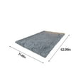 thumbnail image 2 of PureCasa Polyester Plush Area Rug Non-Slip Carpet, Comfortable Soft Fluffy Throw Floor Carpets for Living Room Bedroom, Solid Color Modern Style Home Decor Shag Area Rugs, 31"x63", 1PC, Gray, 2 of 6