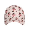 thumbnail image 2 of Daiia Dachshund Dog Heart print Baseball Cap Men Women Golf Dad Hat Adjustable Original Classic Low Profile Hat Unconstructed Plain Cap, 2 of 9