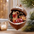 thumbnail image 6 of Dongrere 2D Goat Acorn Ornament, Acrylic Christmas Hanging Ornament for Xmas Tree Cabin Holiday Decor, 3.15", 6 of 6