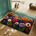 thumbnail image 4 of SIfdSeng Get it Fast Floral Velvet Door Mat Luxe Wool Rug for Entryway & Bathroom (Dirt & Durable), 4 of 6